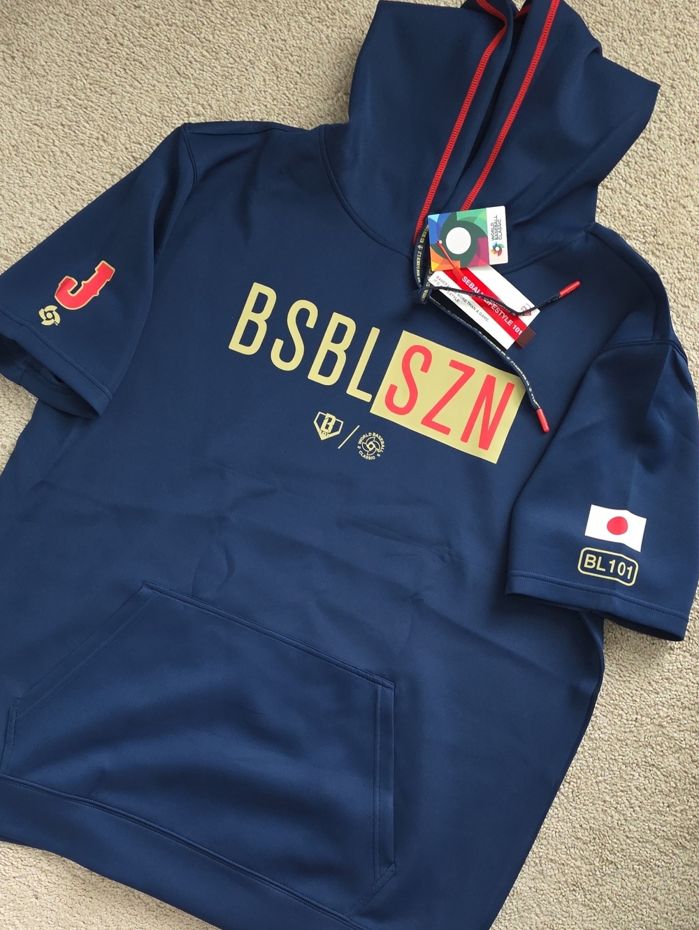 Baseball Lifestyle 101 Japan WBC BSBL SZN Men's Short-Sleeve Hoodie